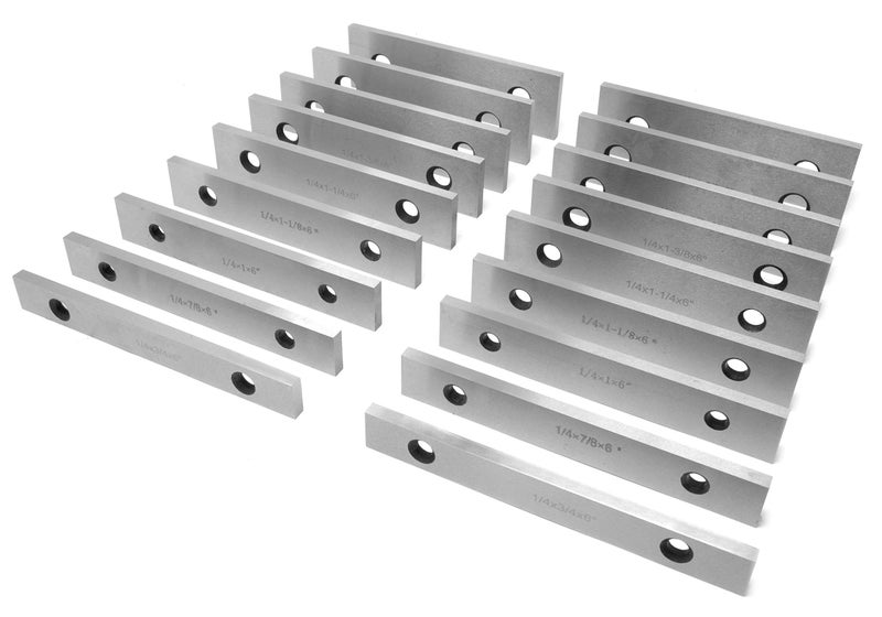 WEN 10349 18-Piece Precision-Ground 1/4-Inch Parallel Sets with Case, Chrome - Image 2
